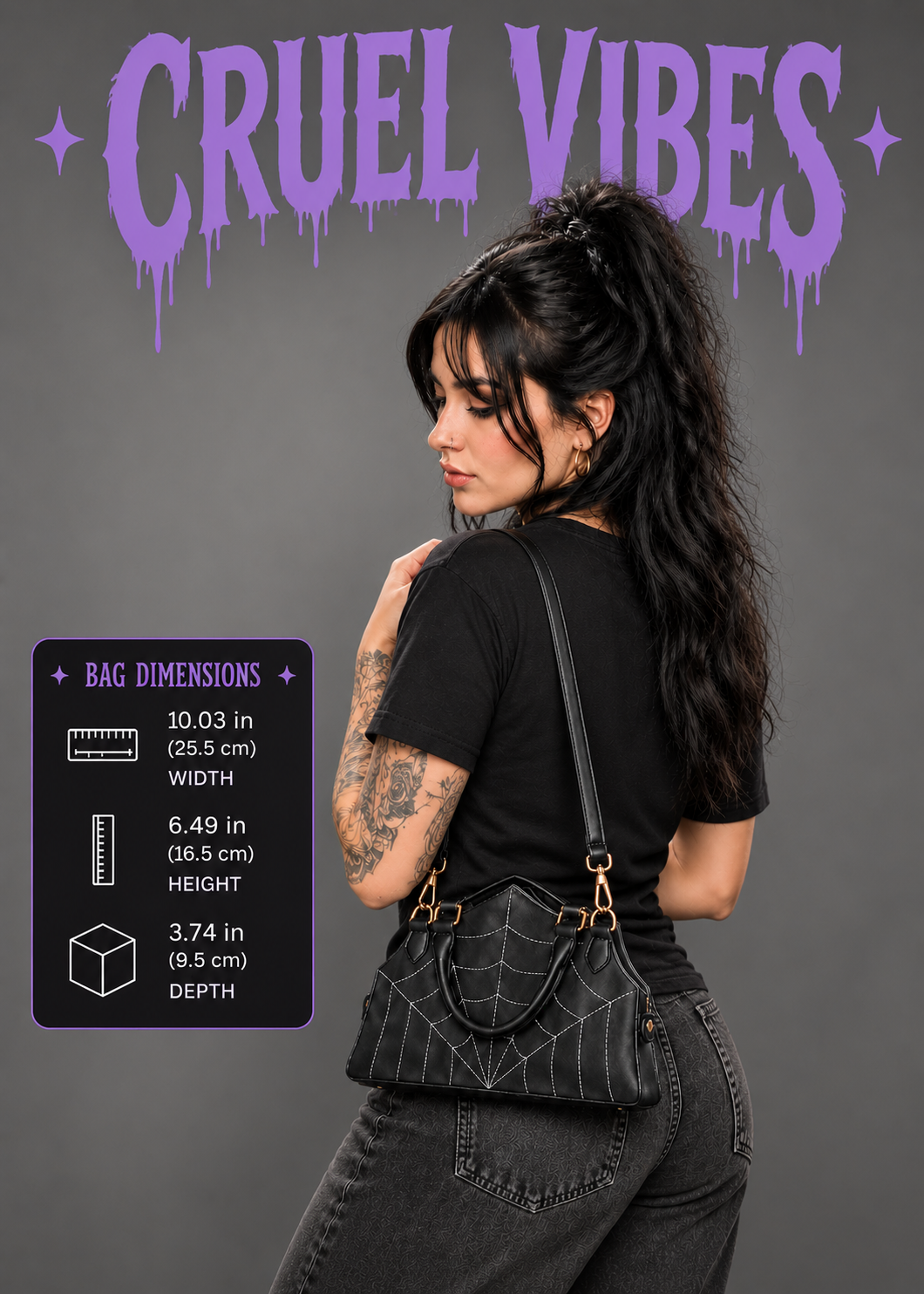 Gothic Spiderweb Handbag