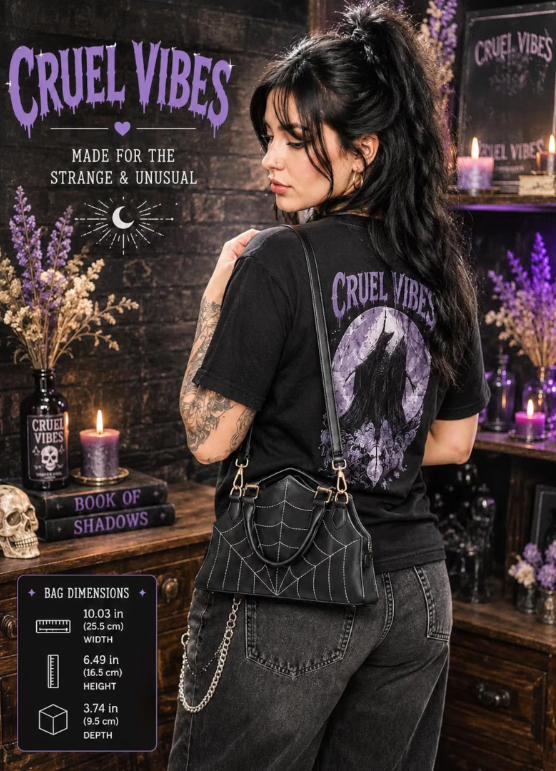 Gothic Spiderweb Handbag